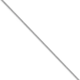 0.8mm, 14k White Gold, Octagonal Snake Chain Necklace