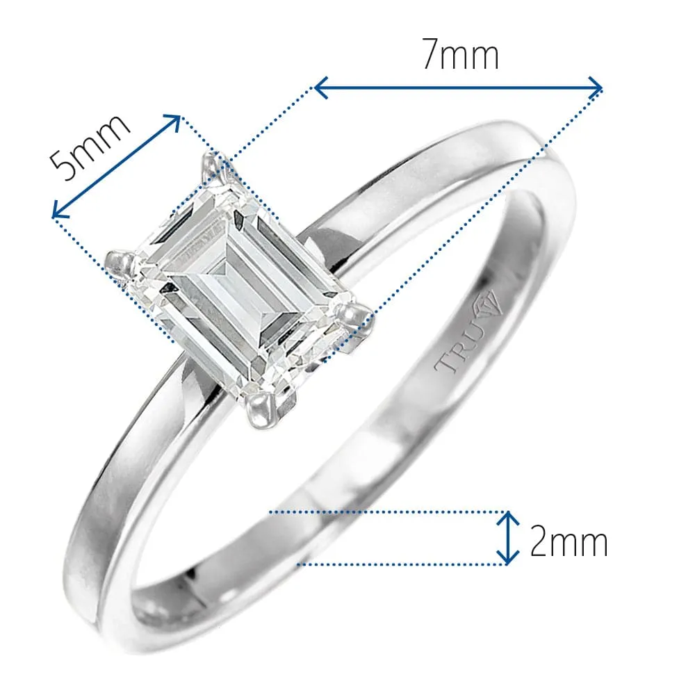 1 ct. Emerald Cut Solitaire Ring