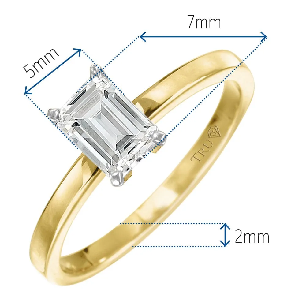 1 ct. Emerald Cut Solitaire Ring