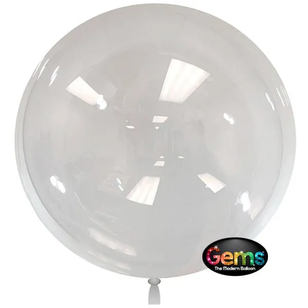 10 inch GEMS BALLOON - CLEAR (AIR-FILL ONLY) (5 PK)