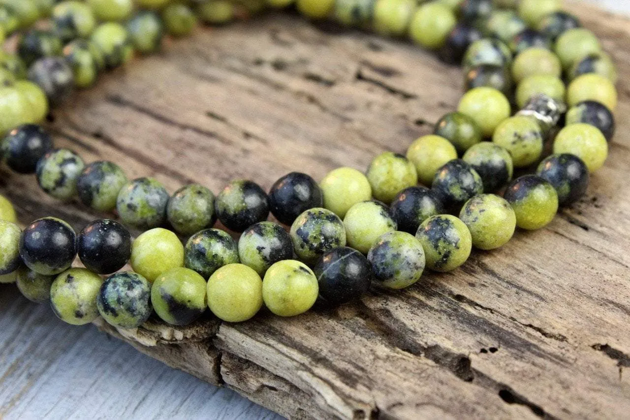 108 Bead Yellow Turquoise Stretchy Mala