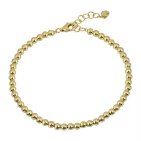 14k Gold 3mm Beads Bracelet