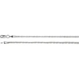 1.5mm Sterling Silver Twisted Wheat Chain