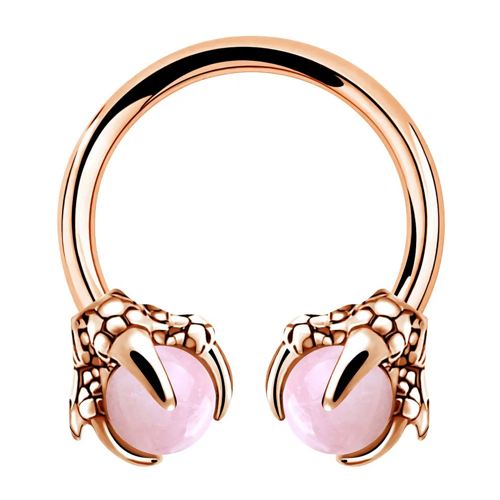 16G 3/8'' Dragon Septum Ring Gem Circular Barbell Ring