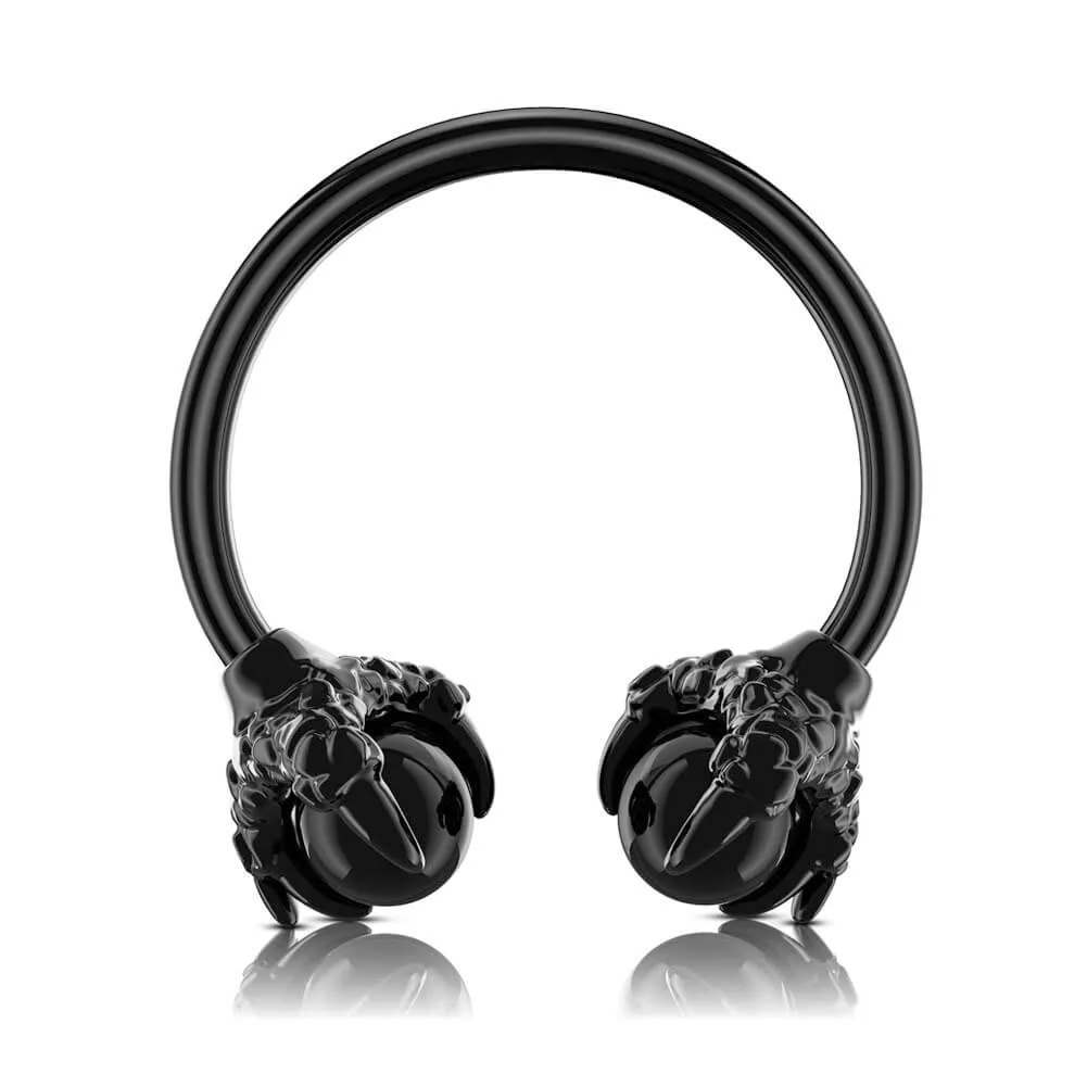 16G 3/8'' Dragon Septum Ring Gem Circular Barbell Ring