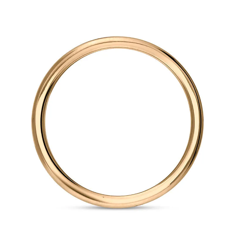 18ct Rose Gold Turquoise Queen's Jubilee Hallmark 3mm Ring