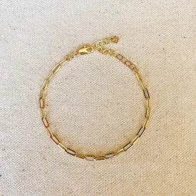 18K FILLED PAPERCLIP BRACELET