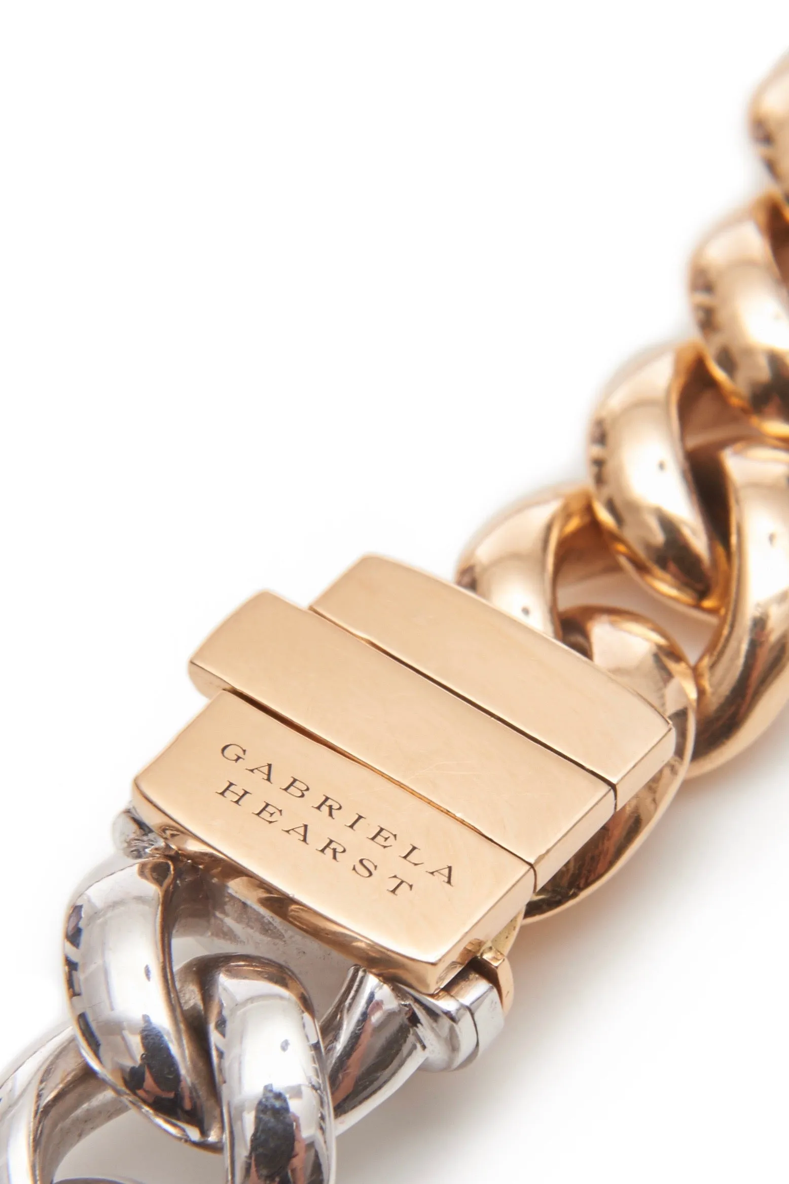 18k Solid White and Rose Gold Chain Bracelet