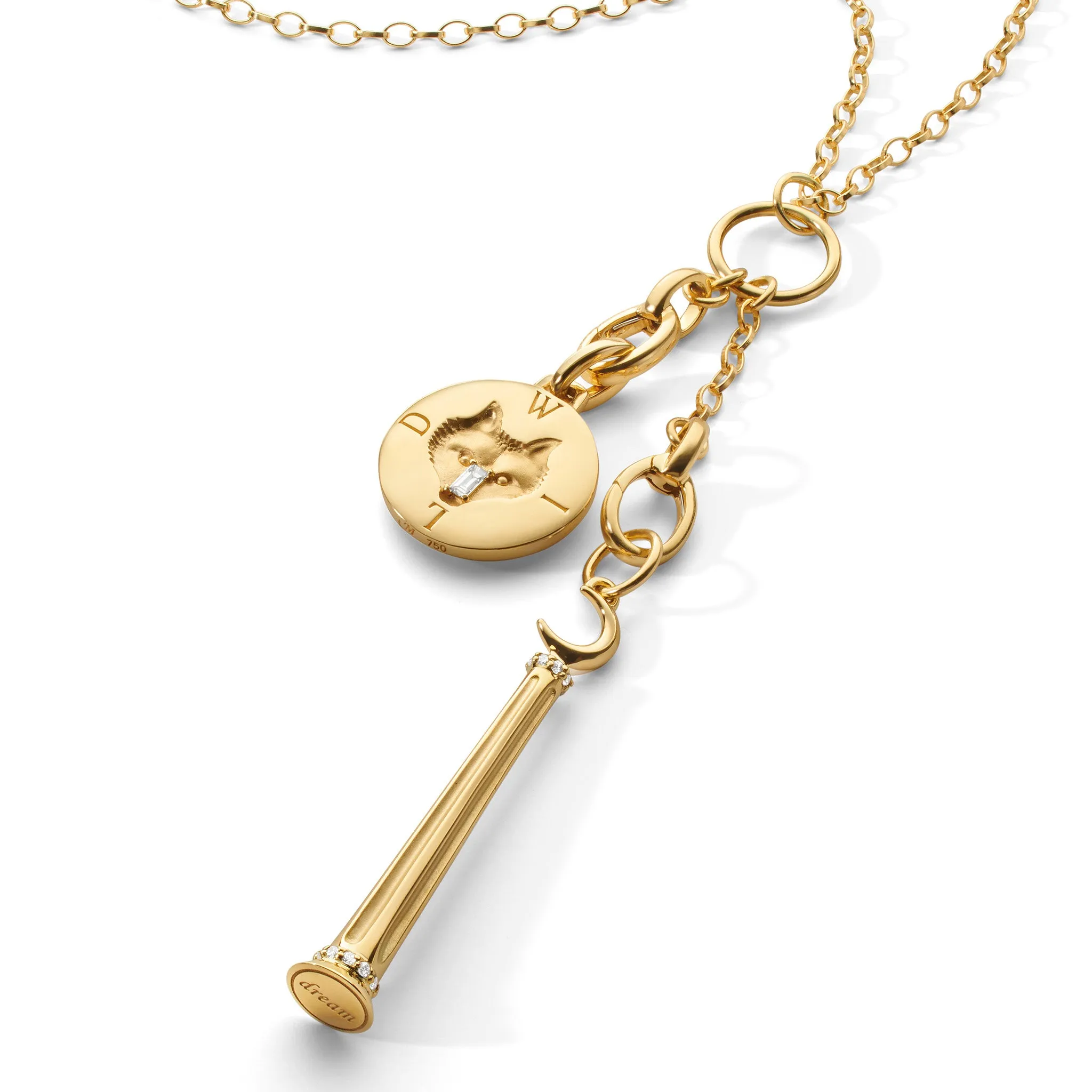 22" "Design Your Own" Small Charm Chain Necklace, 2 Charm Stations