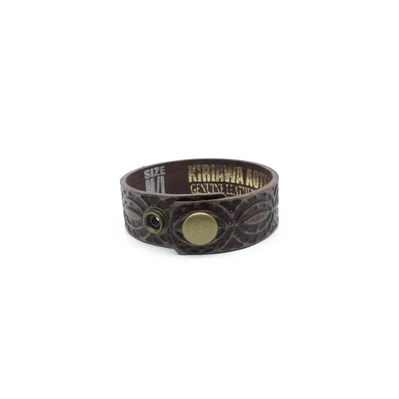 25mm Leather Wristband- Size M/L | by Darin Gordine