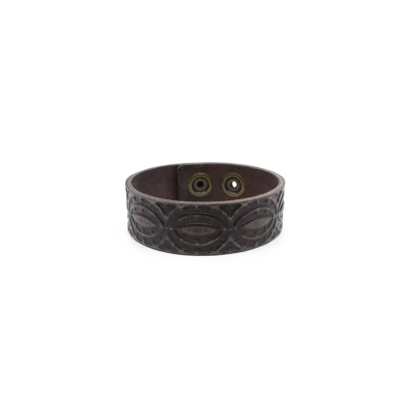 25mm Leather Wristband- Size M/L | by Darin Gordine