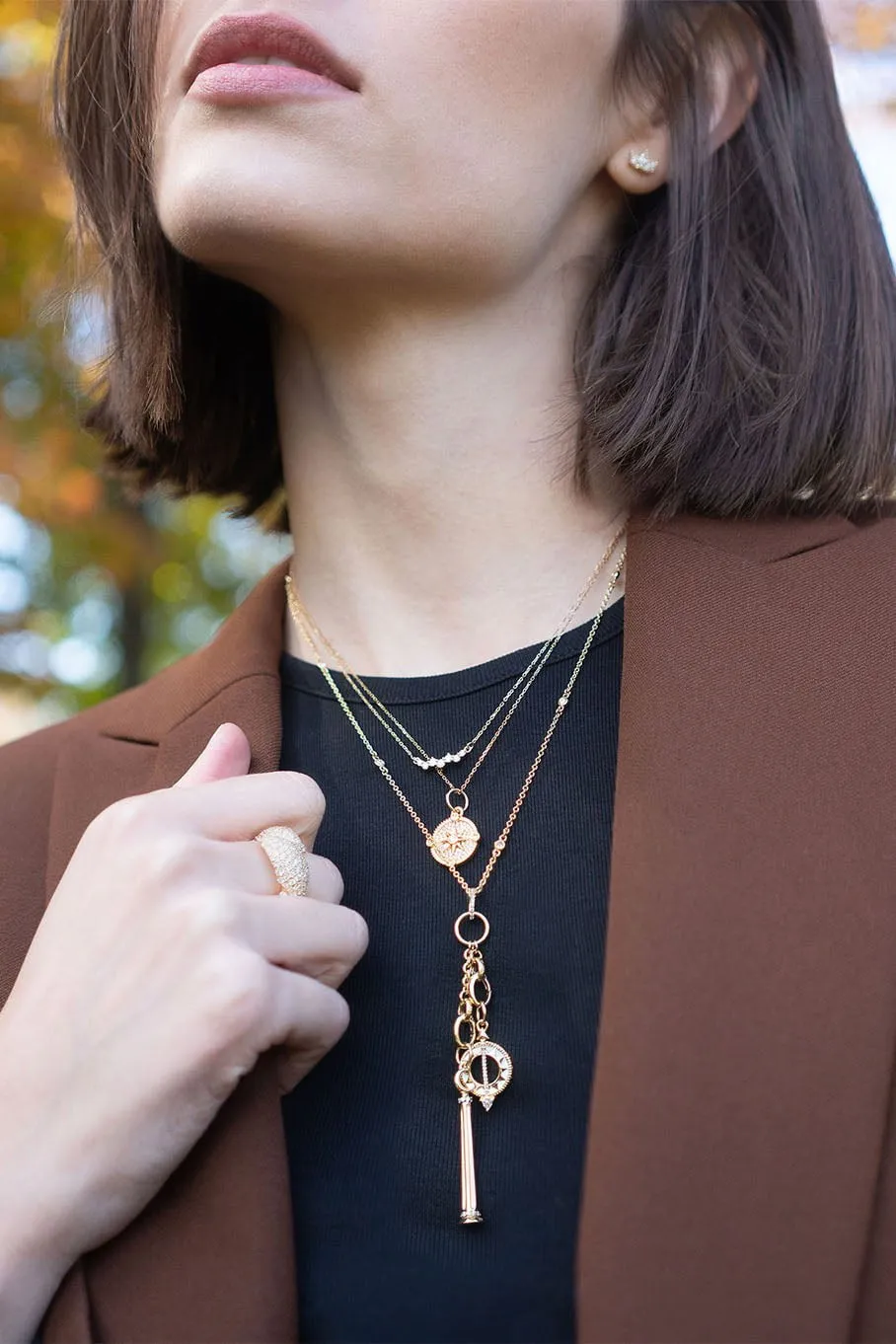 3 Charm Station Necklace