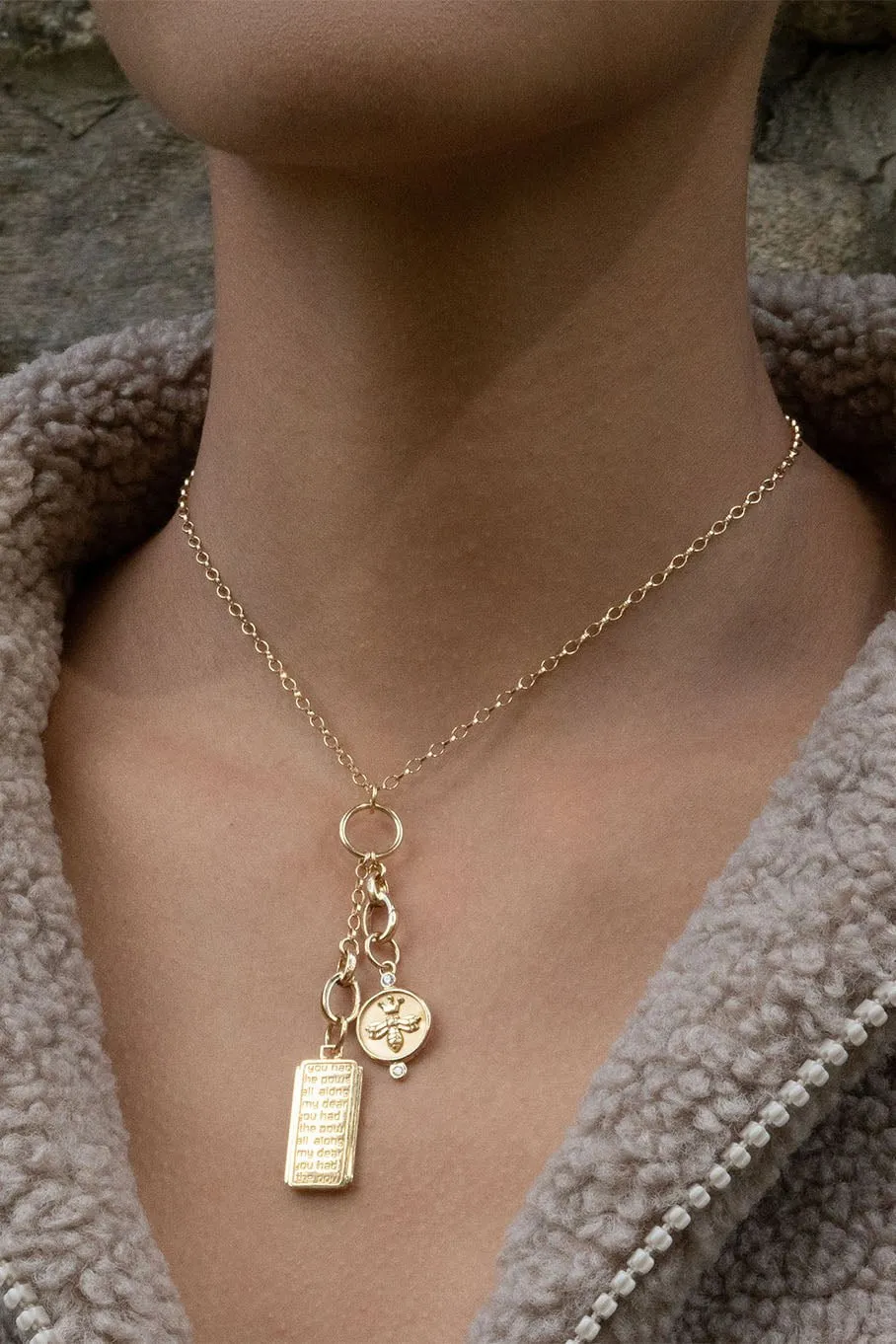 3 Charm Station Necklace