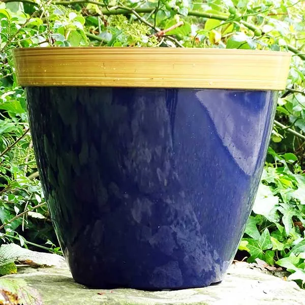30cm Provence Basket Midnight Blue Plant Pot
