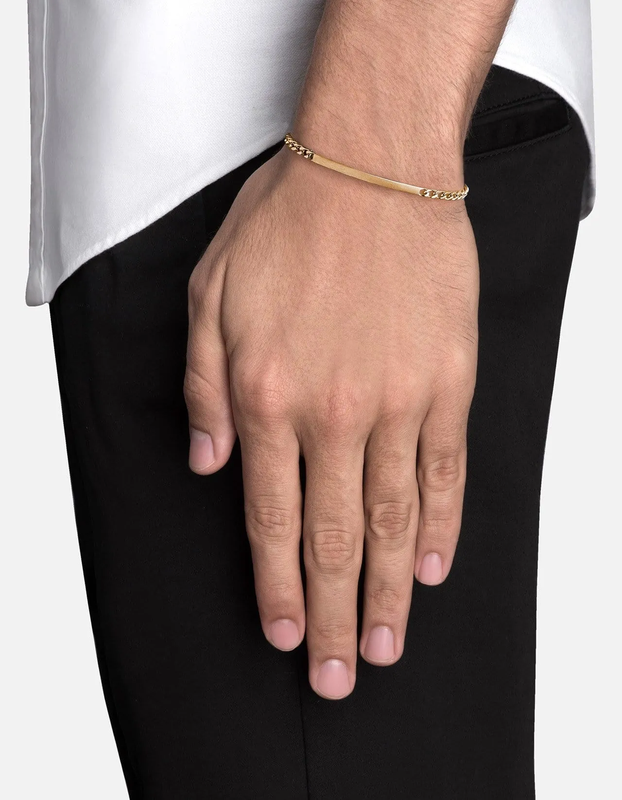 3mm ID Chain Bracelet, 14k Gold