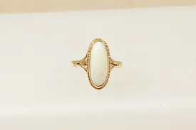 9ct Gold & Fire Opal Solitaire Ring