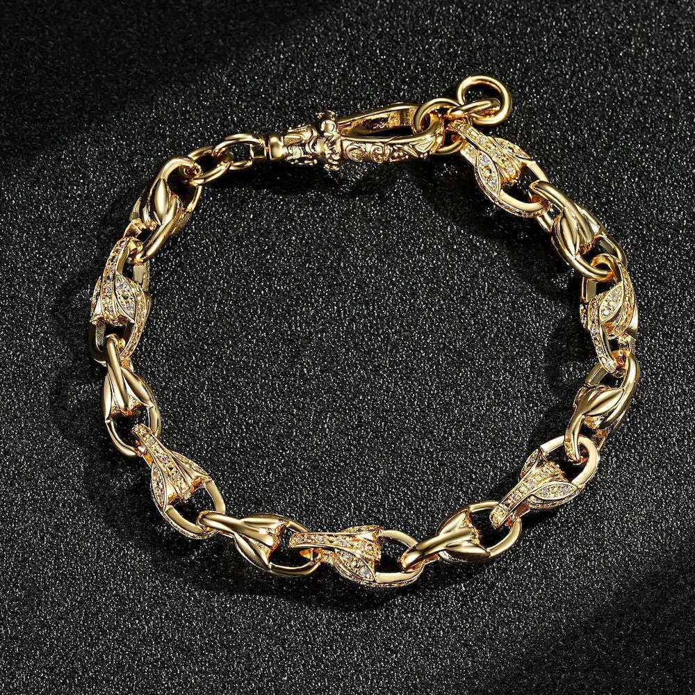 9mm Gold Filled Bonded Tulip Bracelet Pattern Albert Clasp