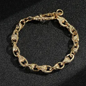 9mm Gold Filled Bonded Tulip Bracelet Pattern Albert Clasp