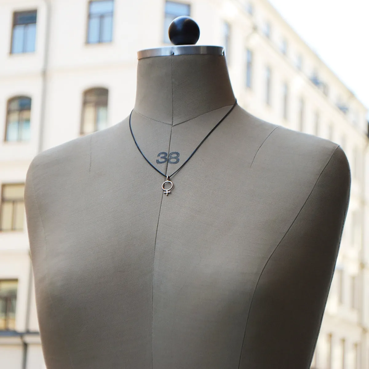 Ada Feminist Pendant Necklace Bronze