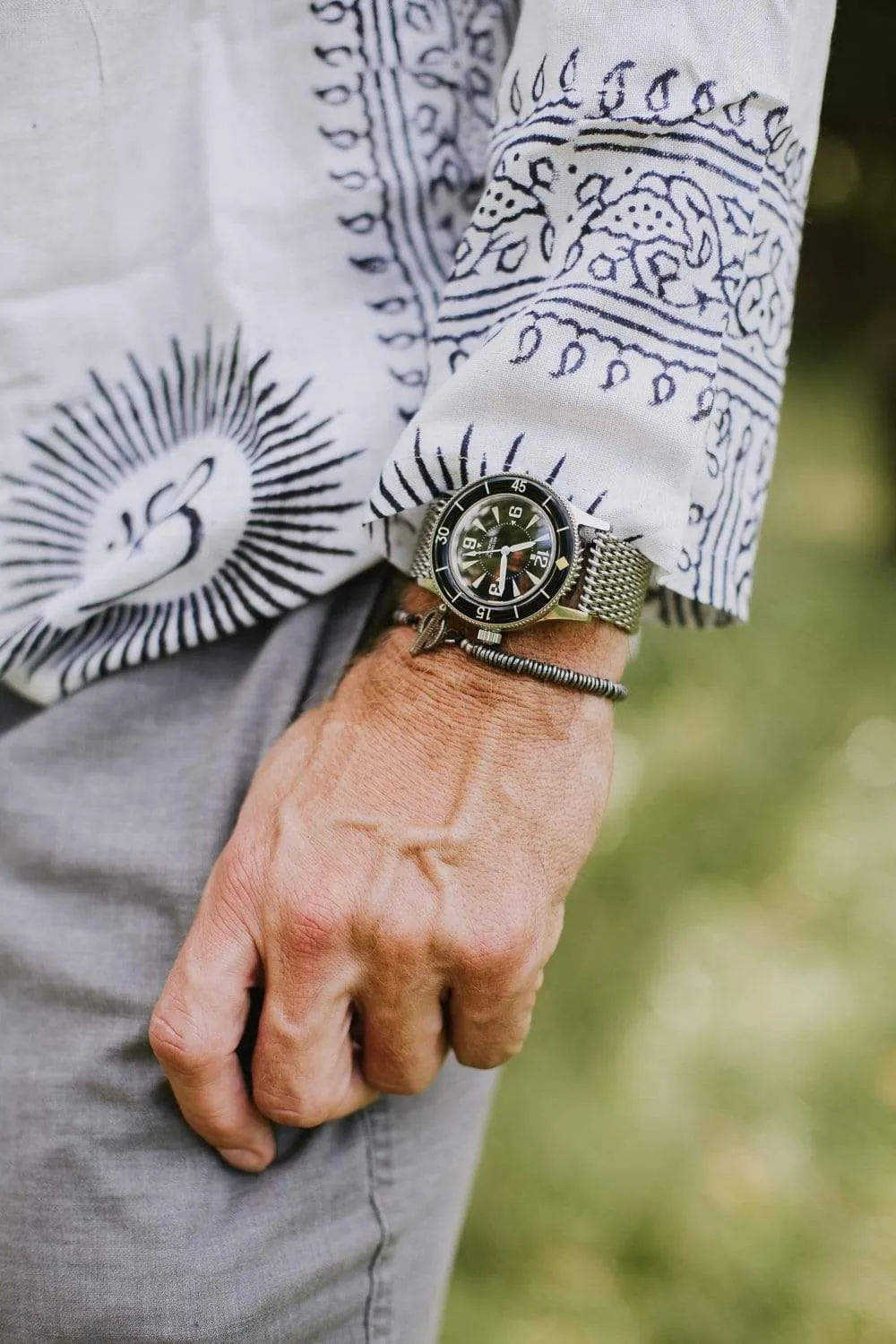 Aged Hill Tribe Silver Bracelet