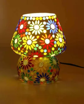 Amarilis Glass Mosaic LED Compatible Table Lamp | 5 x 6 inches