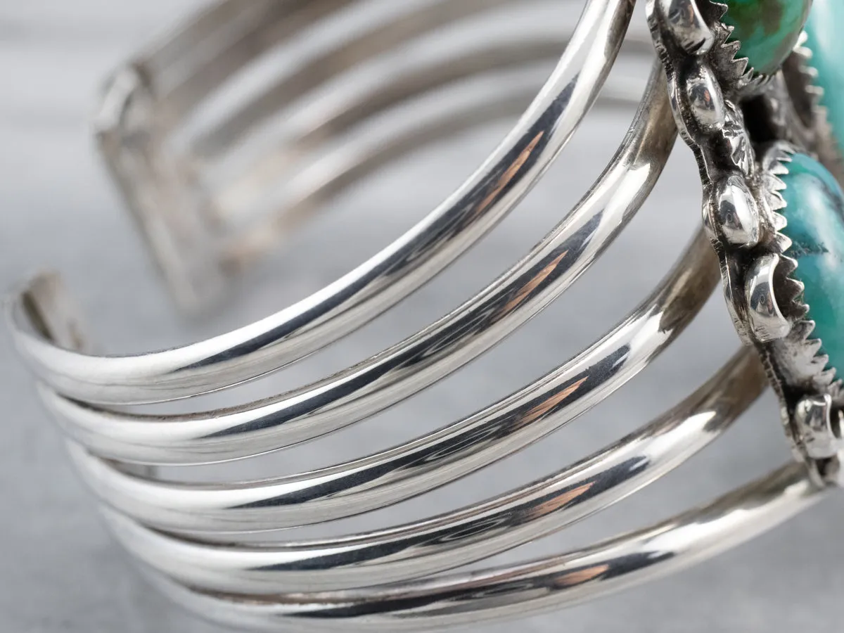 American Turquoise Sterling Silver Cuff Bracelet
