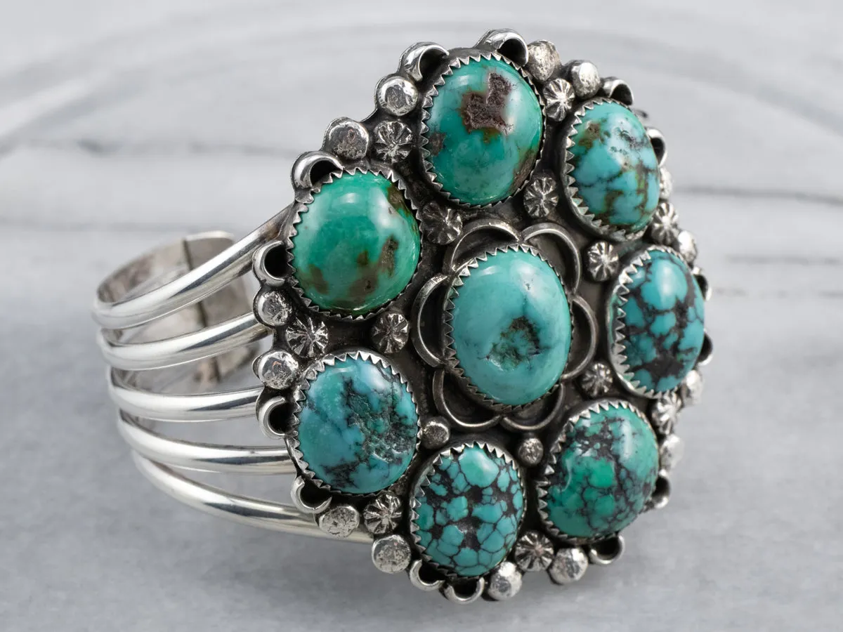American Turquoise Sterling Silver Cuff Bracelet