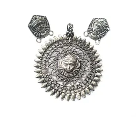 Antique Silver Goddess Tribal Pendant and Studs