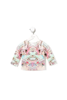 BABIES LONG SLEEVE TOP WITH FRILL CAROUSEL MADEMOISELLE