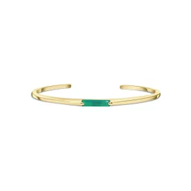 Bailee Green Agate Bangle Bracelet