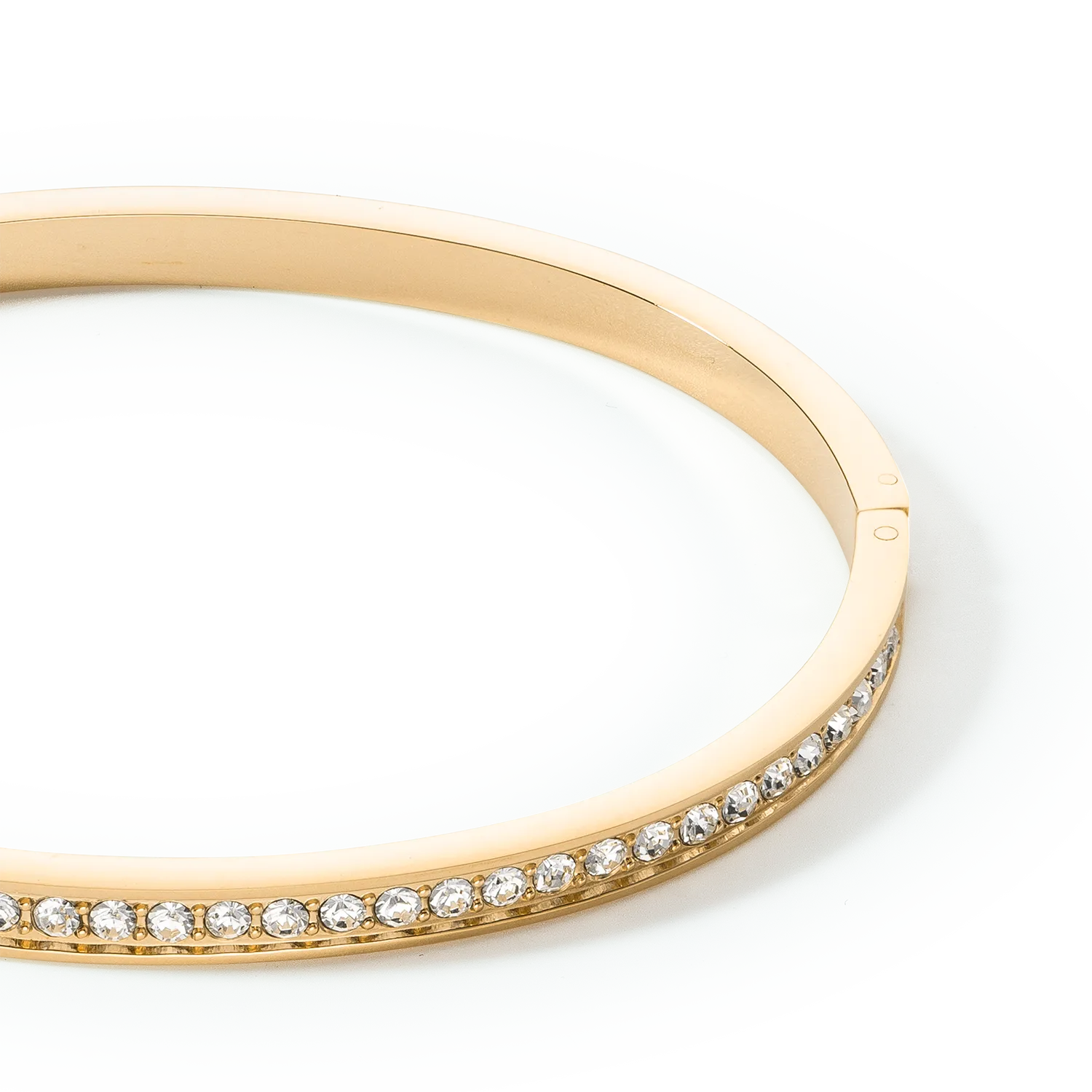 Bangle stainless steel & crystals gold crystal 19