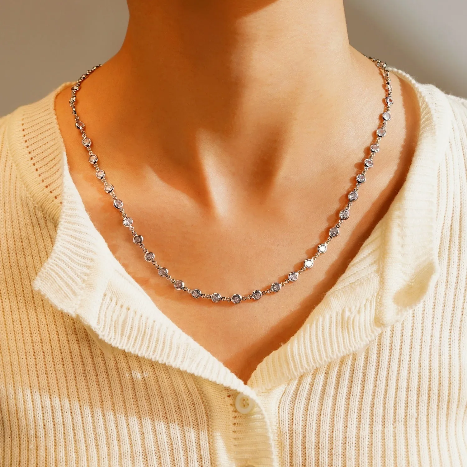Bezel Link Necklace