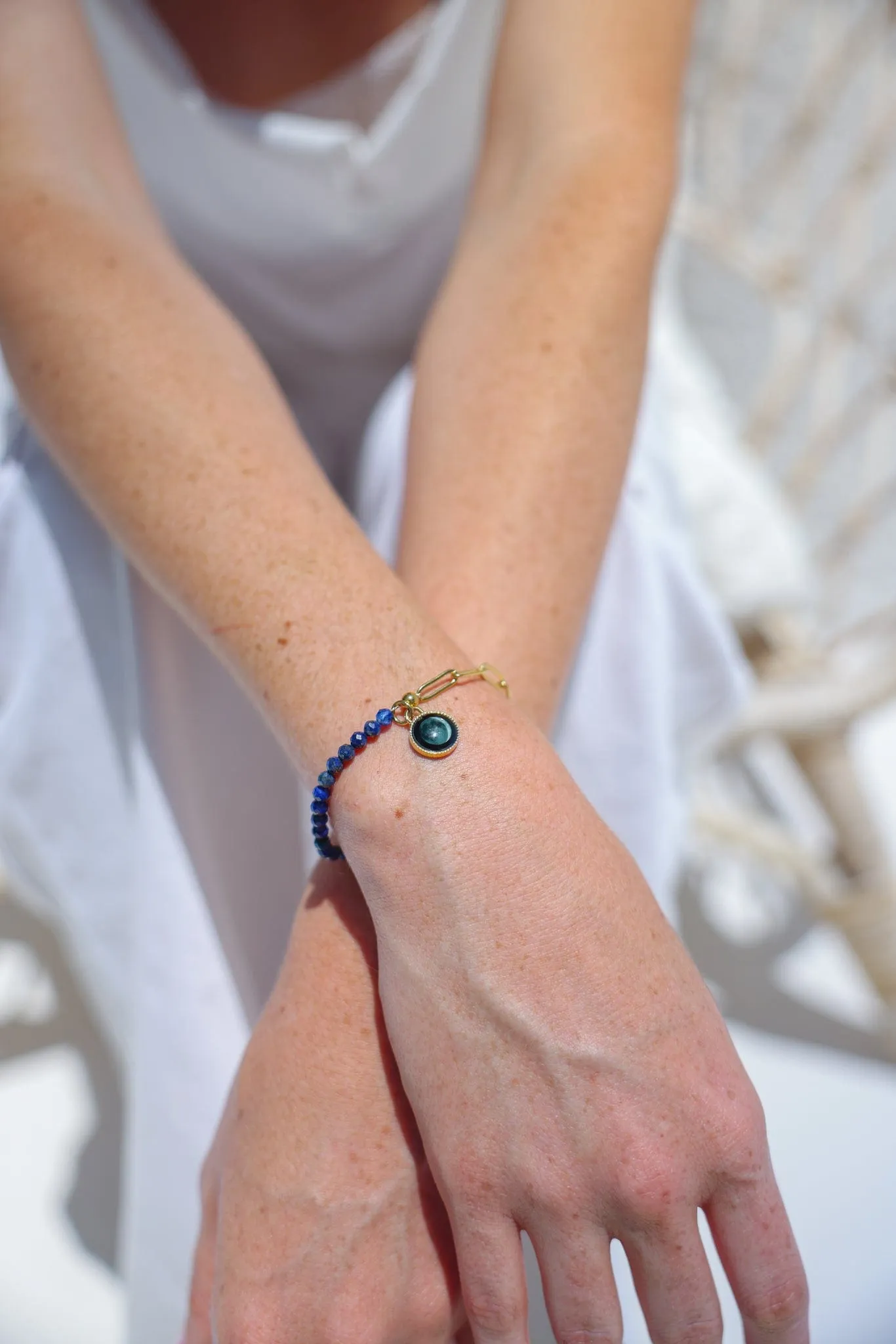 Bhavana Crystal Bracelet- in Lapis