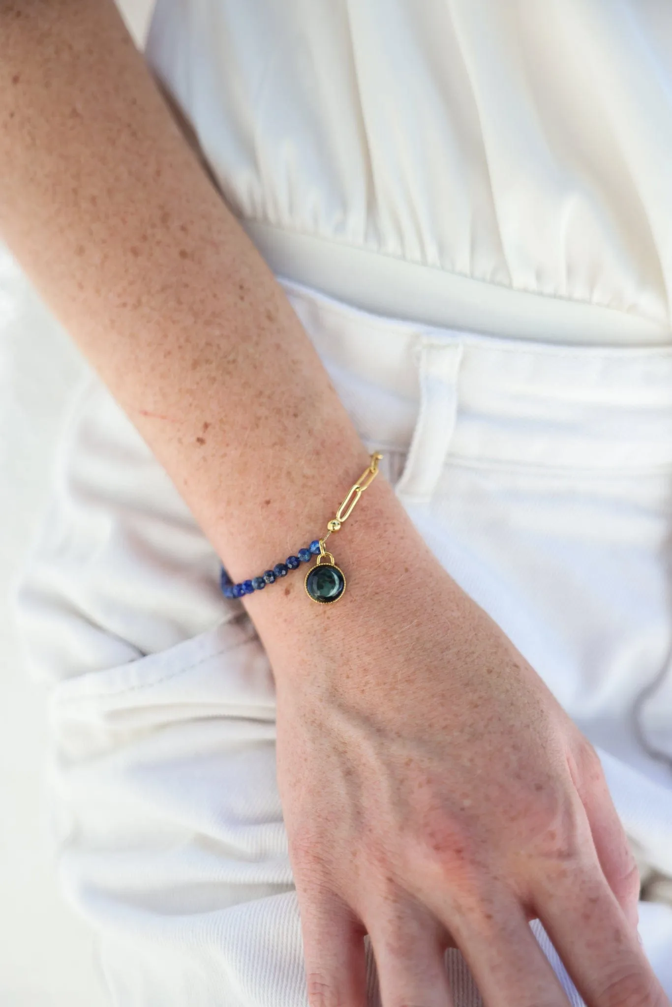 Bhavana Crystal Bracelet- in Lapis