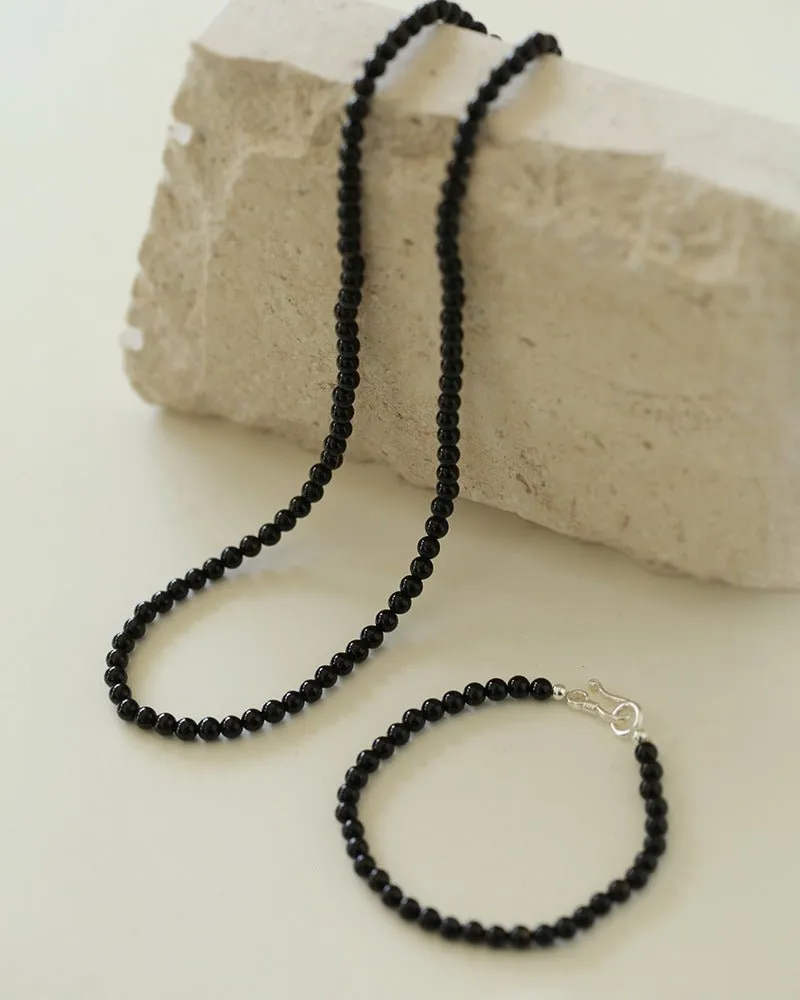 Black Onyx Beaded Bracelet