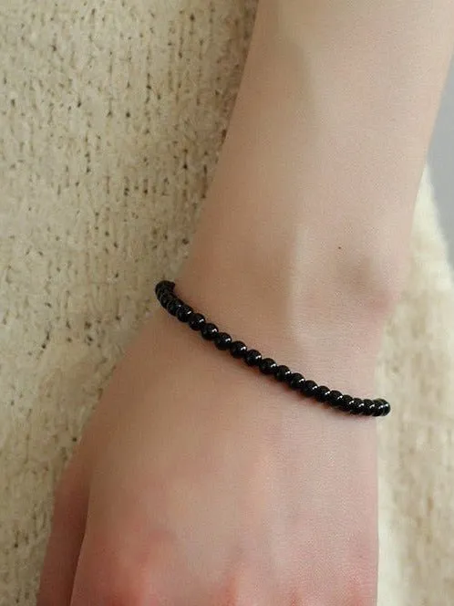 Black Onyx Beaded Bracelet