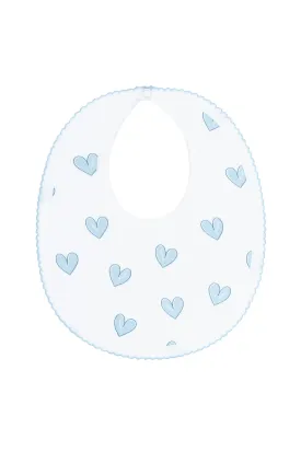 Blue Heart Print Bib