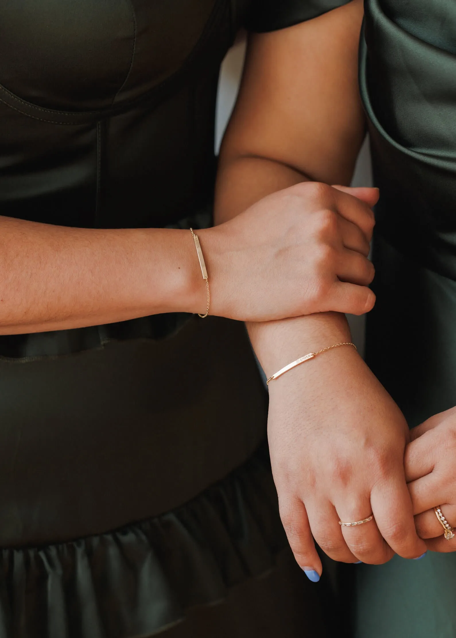Bridesmaid Personalized Bracelet Set