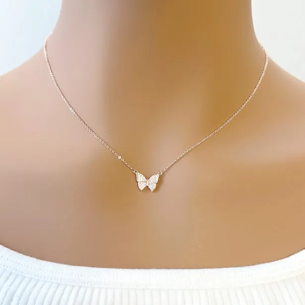Butterfly Cubic Zirconia Necklace