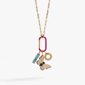 Butterfly Transformation Interchangeable Charm Necklace