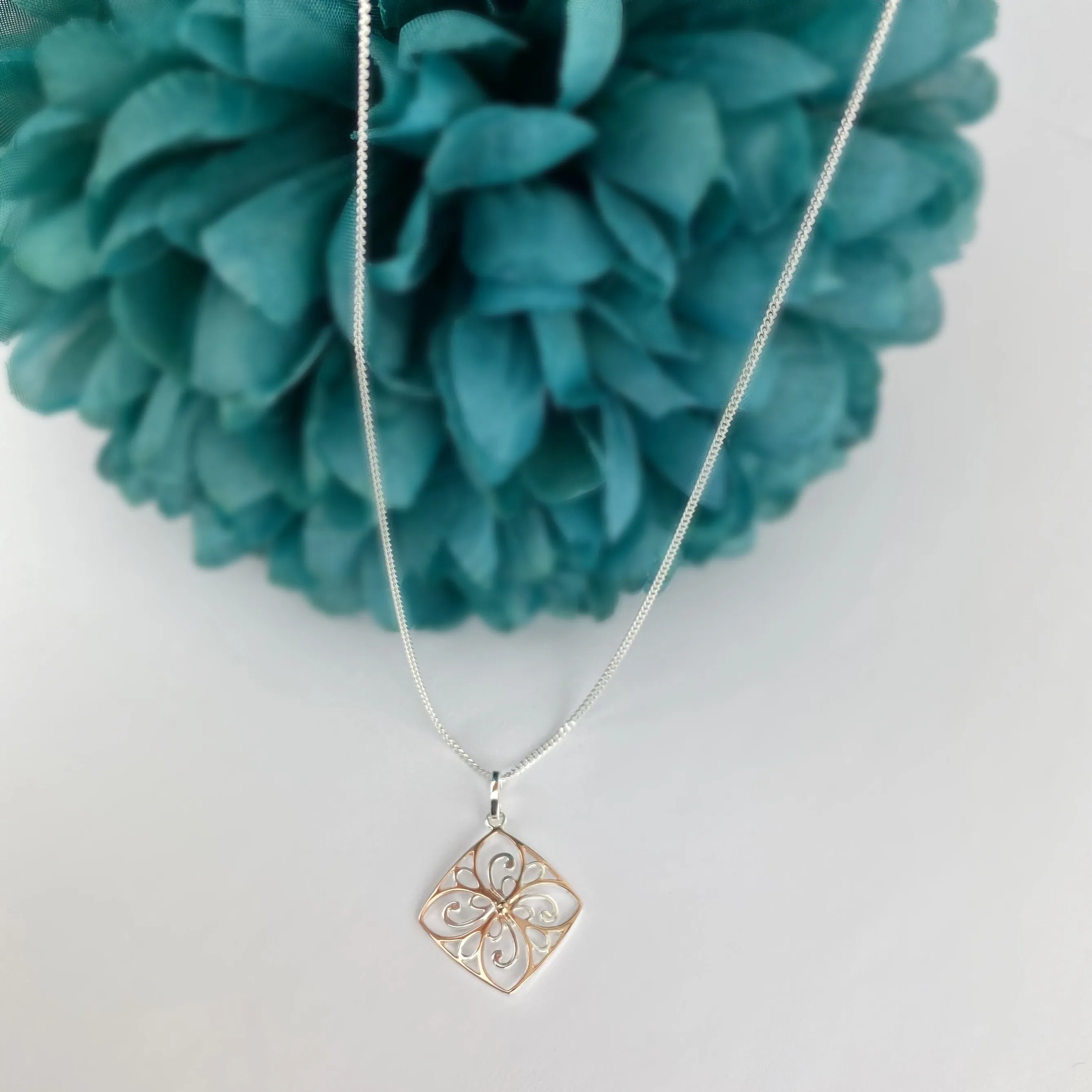 Byzantine Rose Pendant - VP397RG