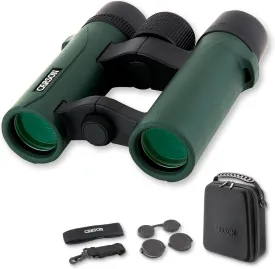 Carson RD Series 8x26mm Open-Bridge Waterproof Compact Binoculars (RD-826), Green