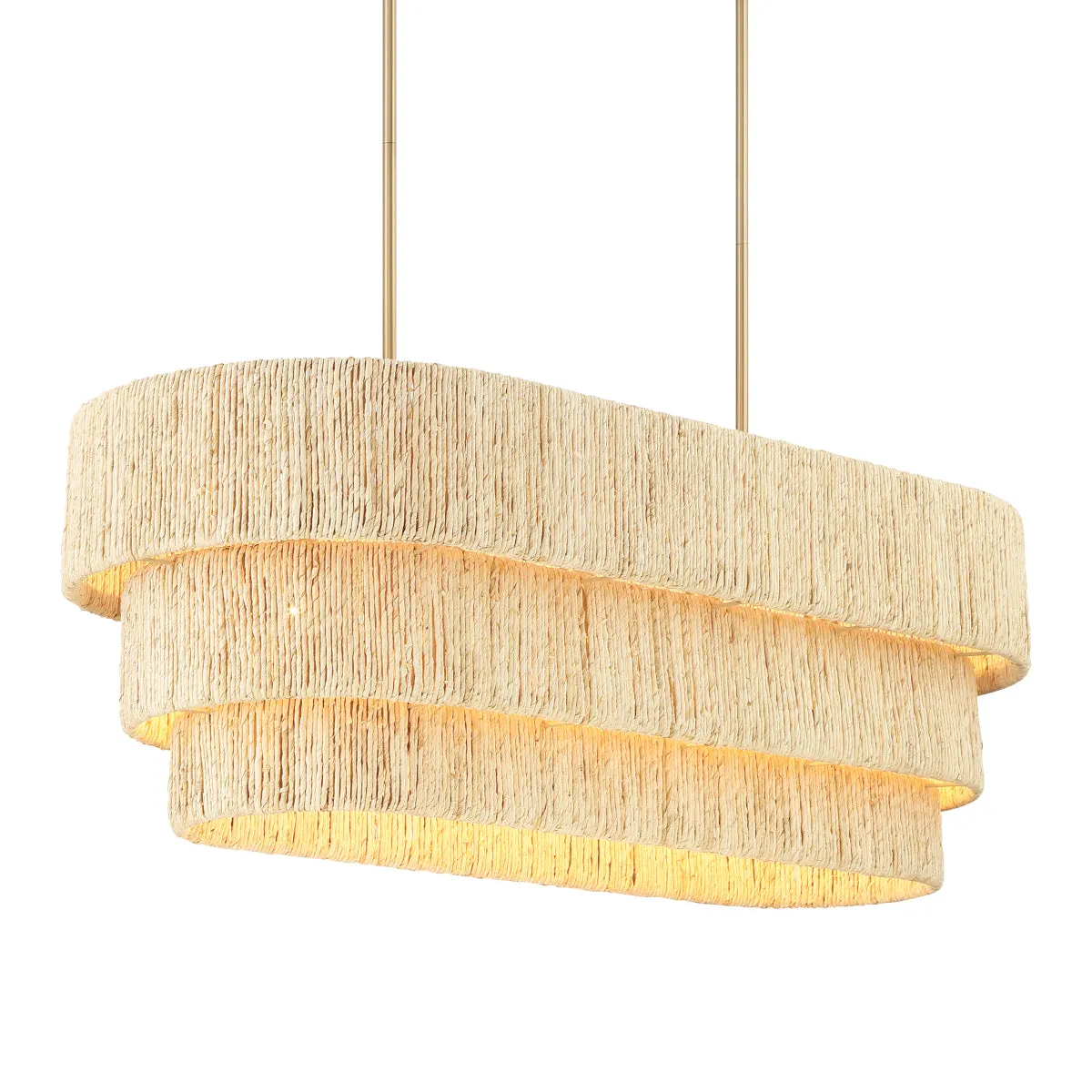 Caviana 48" 5 Lights Island Light Brass Finish