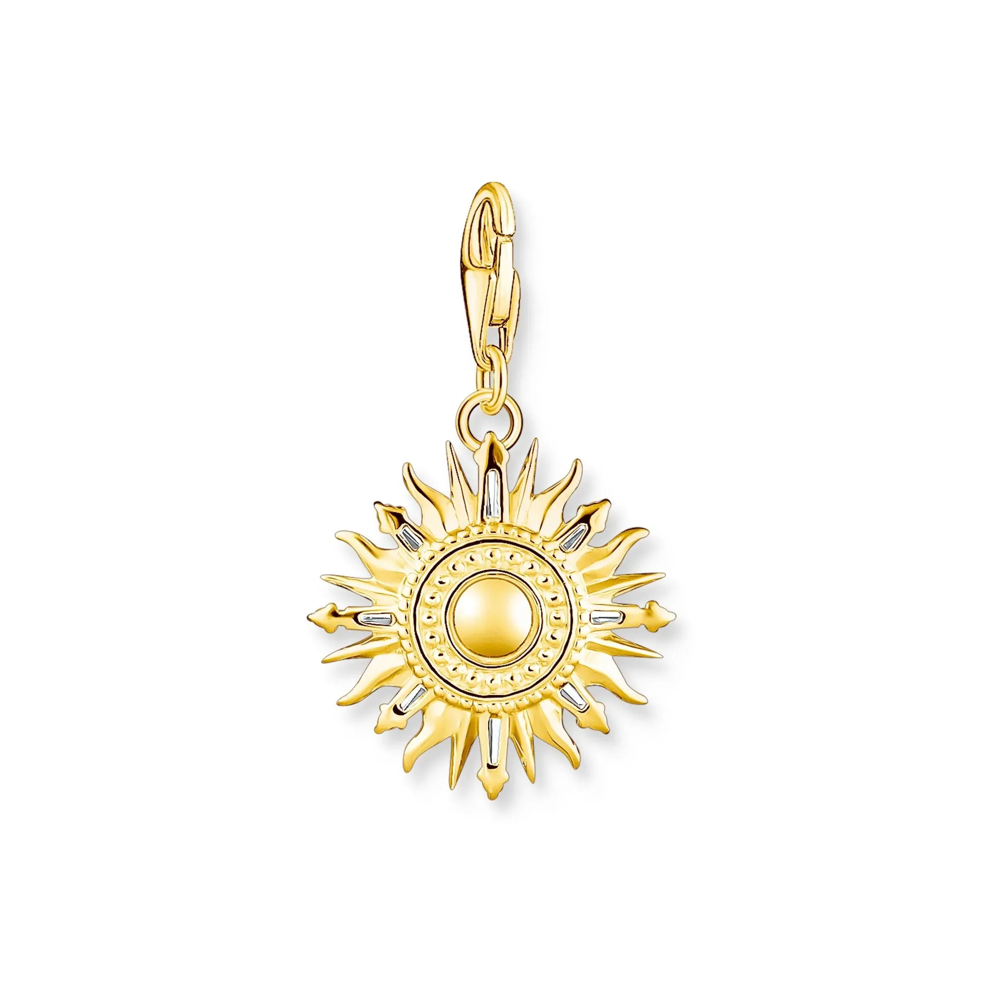 Charm Pendant Sun Gold Multicoloured Stones