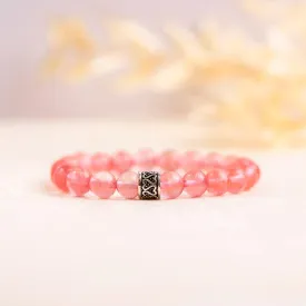 Cherry Quartz Gemstone Bracelet 8mm