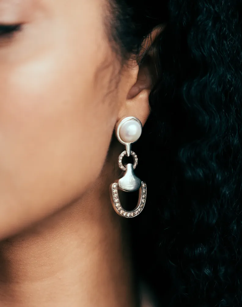 Churchill Downs Earrings | Half Diamond