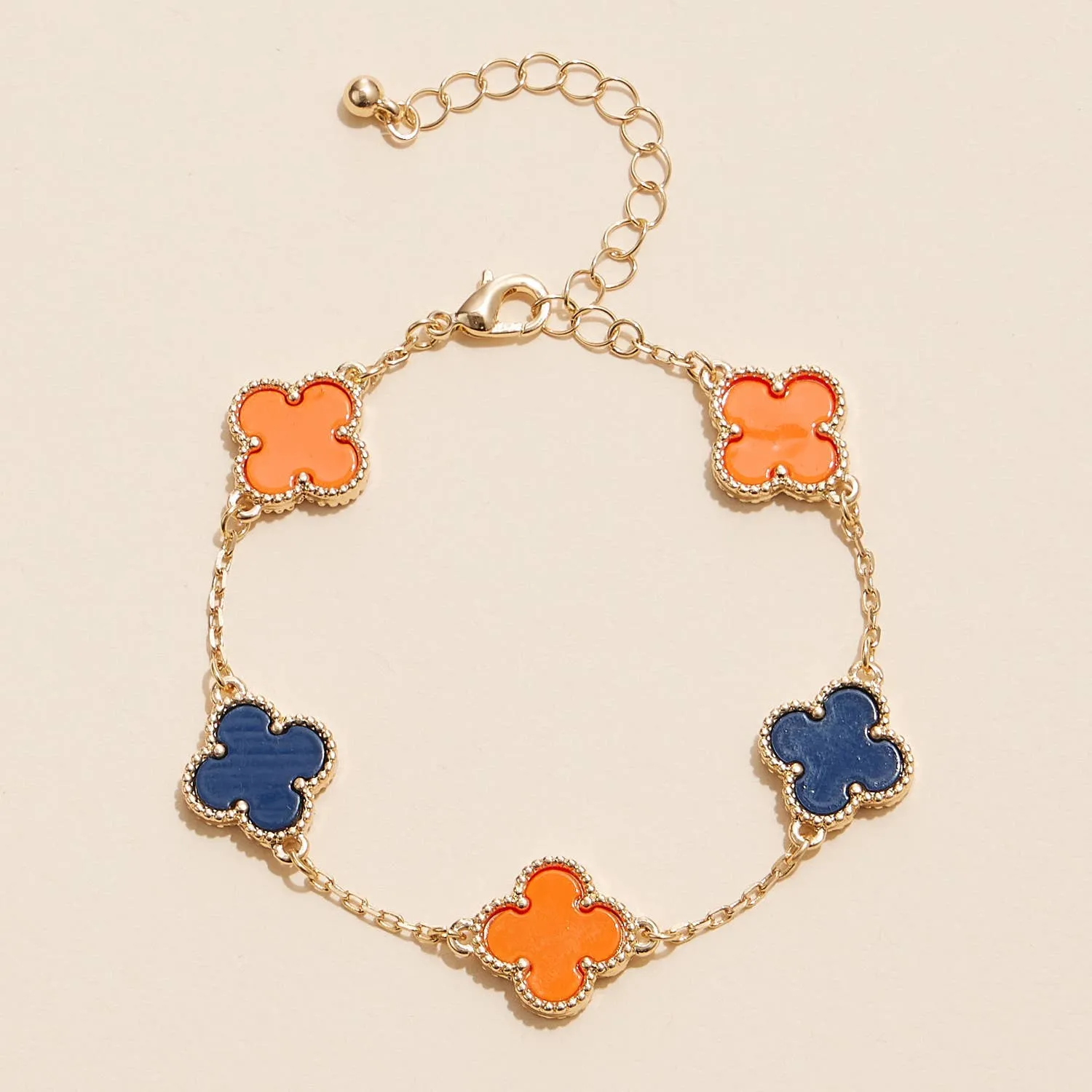 Clover Charms Gold Game Day Bracelet