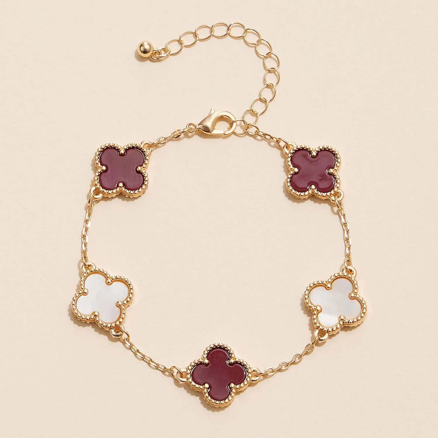 Clover Charms Gold Game Day Bracelet