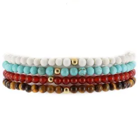 Cuban Schizo Natural Stone Elastic Bracelet