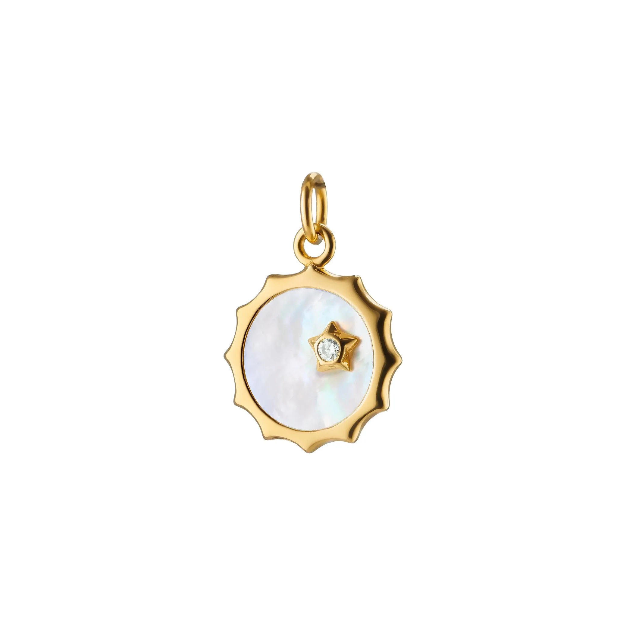 Design Your Own Mother of Pearl Sun and Mini "Carpe Diem" Key Charm Necklace